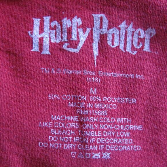 HARRY POTTER I Solemnly Swear Up to No Good T Shirt Size M Women V Neck Red - Picture 5 of 6